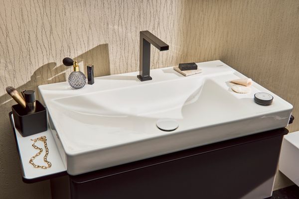 Hansgrohe Waschtisch Xelu Q 800 x 480 mm mit Abla.rech./2 Hah.ohne ÜBL, SmartClean weiss, 130 x 480 mm, Farbe weiß Bild 31