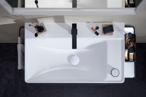 Hansgrohe Waschtisch Xelu Q 800 x 480 mm mit Abla.rech./2 Hah.ohne ÜBL, SmartClean weiss, 130 x 480 mm, Farbe weiß Bild 33