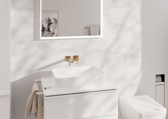 Hansgrohe Ein.Toilettenbürstenh.XtraStoris Rock mit Papierhalter u.befliesbarer Tür MW, 690 x 240 mm, Farbe weiß Bild 20
