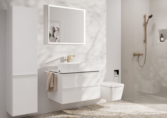 Hansgrohe Ein.Toilettenbürstenh.XtraStoris Rock mit Papierhalter u.befliesbarer Tür MW, 690 x 240 mm, Farbe weiß Bild 26