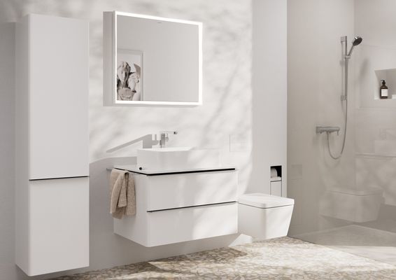 Hansgrohe Ein.Toilettenbürstenh.XtraStoris Rock mit Papierhalter u.befliesbarer Tür MW, 690 x 240 mm, Farbe weiß Bild 27