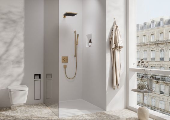 Hansgrohe Wandnische XtraStoris Minimalistic rahmenlos 300 x 300 x 100 mm MW, 390 x 390 mm, Farbe weiß Bild 29