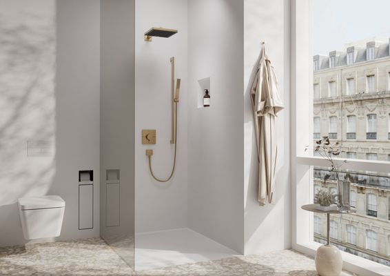 Hansgrohe Wandnische XtraStoris Minimalistic rahmenlos 300 x 300 x 100 mm MW, 390 x 390 mm, Farbe weiß Bild 30