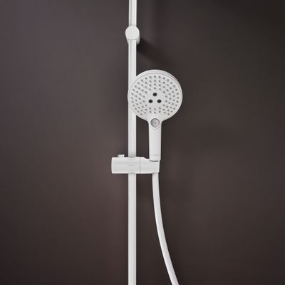 Hansgrohe Showerpipe Raindance Select S 240 1jet PowderRain matt, 1109 x 305 x 582 mm, Farbe weiß Bild 6