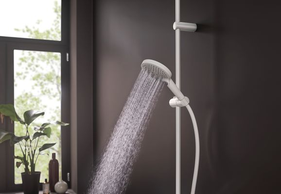 Hansgrohe Showerpipe Raindance Select S 240 1jet PowderRain matt, 1109 x 305 x 582 mm, Farbe weiß Bild 10