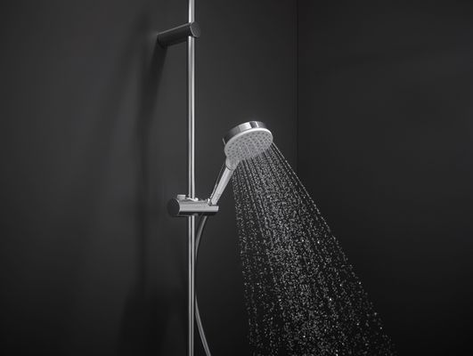 Hansgrohe Handbrause Crometta 100 Vario Green 2-strahlig, 6 l/min, weiss / chrom, 100 mm, Farbe weiß, chrom Bild 4