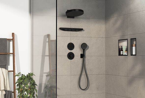 Hansgrohe Fertigset UP-Absperrventil ShowerSelect Comfort S, 3 Verbraucher, Farbe schwarz Bild 4