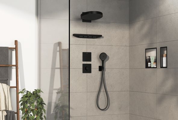 Hansgrohe Fertigset UP-Absperrventil ShowerSelect Comfort E, 3 Verbraucher, Farbe schwarz Bild 5