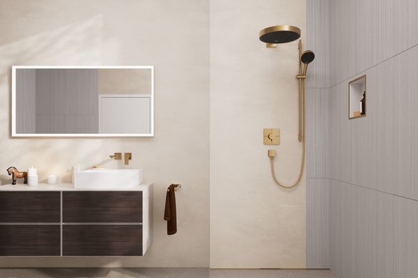 Hansgrohe Handtuchhalter AddStoris 445 mm, 2-armig, brushed, 32 x 445 x 445 mm, Farbe bronze Bild 15