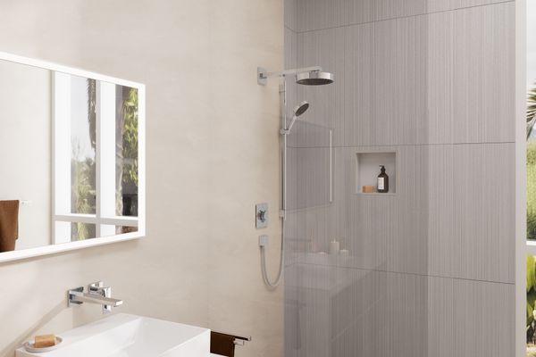 Hansgrohe Brausearm Square 389 mm, 401 mm, Farbe chrom Bild 3