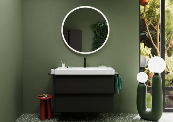 Hansgrohe Waschtisch Xelu Q 1000 x 480 mm ohne Hahnloch / Überlauf, SmartClean weiss, 130 x 480 mm, Farbe weiß Bild 6