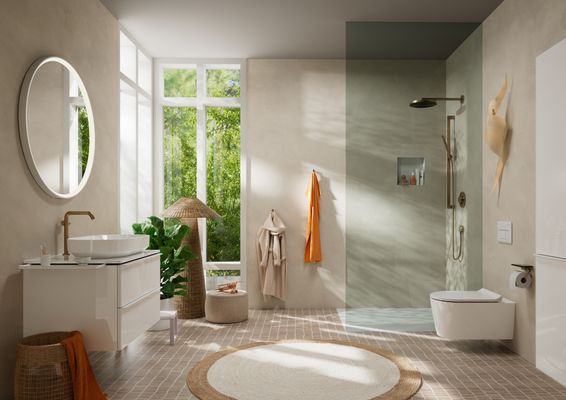 Hansgrohe Handbrause Pulsify S 105 3jet EcoSmart Relaxation BBR, Farbe bronze Bild 20