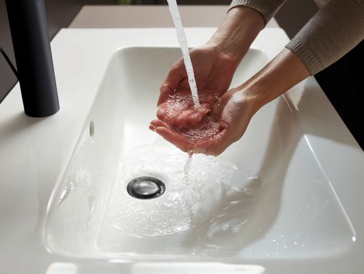 Hansgrohe Waschtischmischer Vernis Blend AH190, Gesamthöhe 250 mm, matt, Farbe schwarz Bild 6