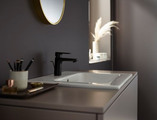 Hansgrohe Einhebel-Waschtischmischer 100, mit Ablaufgarnitur, Farbe schwarz Bild 6