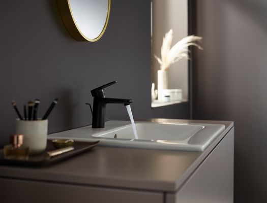 Hansgrohe Einhebel-Waschtischmischer 100, mit Ablaufgarnitur, Farbe schwarz Bild 7