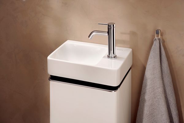 Hansgrohe Handbwaschbecken Xelu Q 360 x 250 mm mit Abl.re.mit Hahn./ohne Überl.SmartClean weiss, 115 x 250 mm, Farbe weiß Bild 5