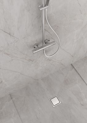 Hansgrohe Komplettset RainDrain Spot 150 x 150 mm Punktablauf u.Installationsset BST, 111 x 226 x 226 mm, Farbe Edelstahl-Optik (silber) Bild 3