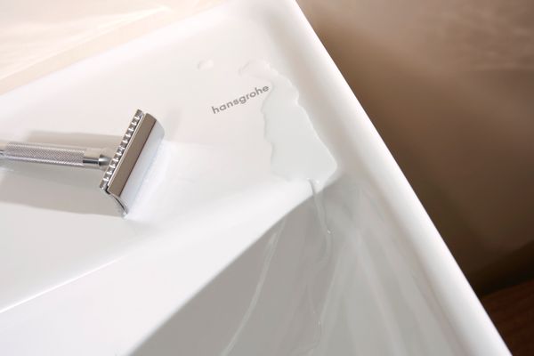 Hansgrohe Waschtisch Compact Xanuia Q 550 x 370 mm, ohne Hahnloch mit Überlauf weiss, 165 x 370 mm, Farbe weiß Bild 2