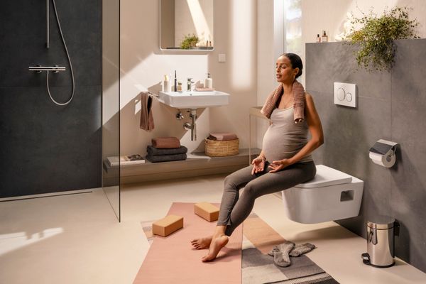 Hansgrohe Waschtisch Xanuia Q 600 x 480 mm mit Hahnlo.u.Überl.SmartClean weiss, 170 x 480 mm, Farbe weiß Bild 43