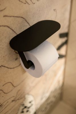 Hansgrohe Papierrollenhalter WallStoris, mit Ablage matt, 97 x 100 x 100 mm, Farbe schwarz Bild 2