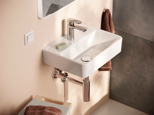 Hansgrohe Handwaschbecken Xanuia Q 450 x 340 mm mit Hahnloch, ohne Überlauf, SMC weiss, 170 x 340 mm, Farbe weiß Bild 5