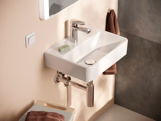 Hansgrohe Handwaschbecken Xanuia Q 450 x 340 mm mit Hahnloch, ohne Überlauf, SMC weiss, 170 x 340 mm, Farbe weiß Bild 6