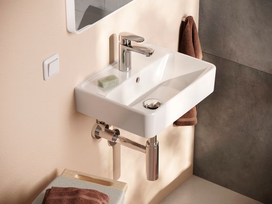 Hansgrohe Handwaschbecken Xanuia Q 450 x 340 mm, mit Hahnloch und Überlauf weiss, 170 x 340 mm, Farbe weiß Bild 6