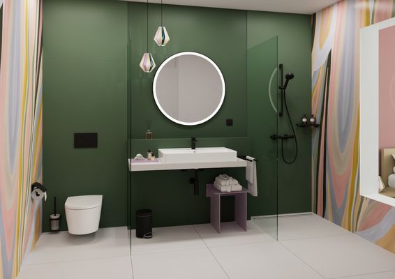 Hansgrohe Aufsatzwaschtisch geschli.Xanuia Q 800 / 480 mm, mit Hahnloch u.Überlauf weiss, 170 x 480 mm, Farbe weiß Bild 9