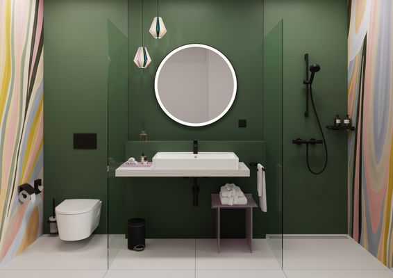 Hansgrohe Aufsatzwaschtisch geschli.Xanuia Q 800 / 480 mm, mit Hahnloch u.Überlauf weiss, 170 x 480 mm, Farbe weiß Bild 11