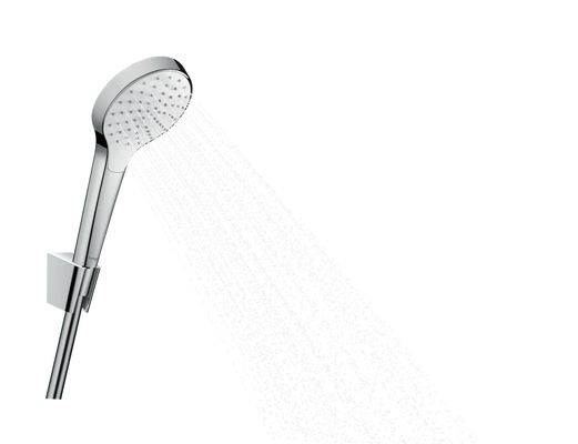 Hansgrohe Brausenset Croma Select S 1jet/ Porter S weiss / chr.Brauseschlauch 1250 mm, Farbe weiß, chrom Bild 2