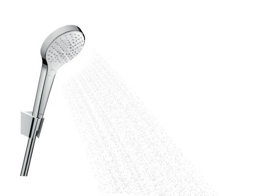 Hansgrohe Brausenset Croma Select S Vario Porter weiss / chrom, Brauseschlauch 1250 mm, Farbe weiß, chrom Bild 2