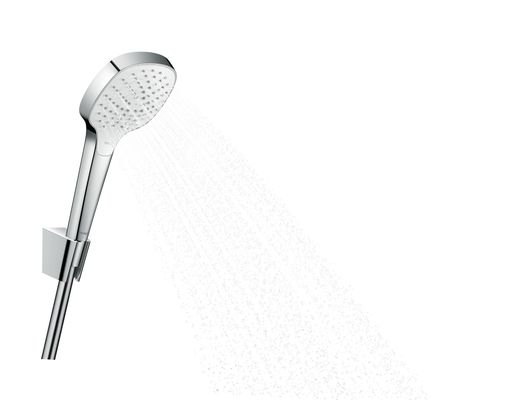 Hansgrohe Brausenset Croma Select E Vario Porter weiss / chrom, Brauseschlauch 1250 mm, Farbe weiß, chrom Bild 2