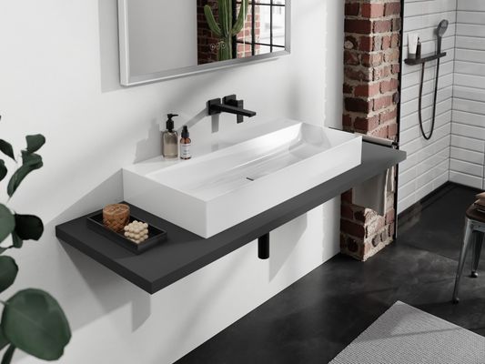 Hansgrohe Aufsatzwaschtisch ge Xevolos E 1000 x 480 mm ohne Hahnl.Überl.SmartClean weiss, 190 x 480 mm, Farbe weiß Bild 6