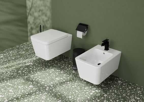 Hansgrohe Wand WC Set EluPura Q 540 x 360 mm ohne SPR, mit WC Sitz SoftCl.u.QuickRel.SMC we, 400 x 366 mm, Farbe weiß Bild 31