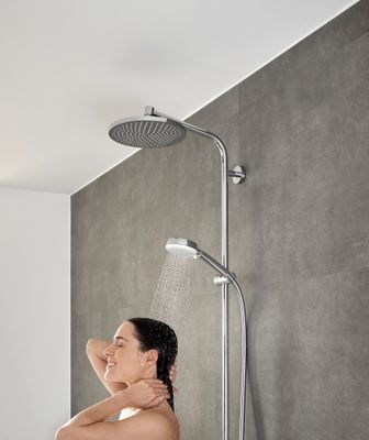 Hansgrohe Handbrause Crometta 100 Vario EcoSmart weiss / chrom, 100 mm, Farbe weiß Bild 13