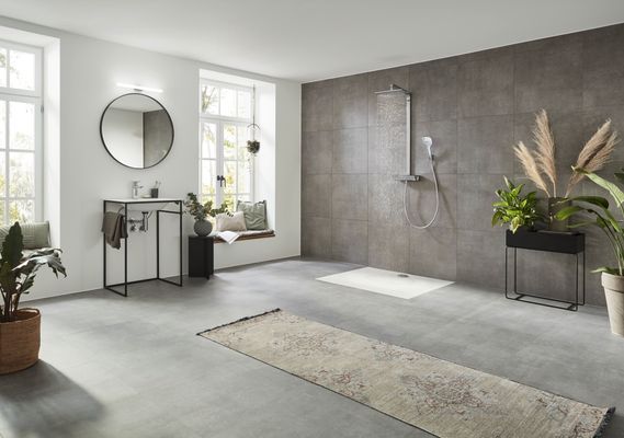 Hansgrohe Raindance Showerpipe Select E360 mit Thermostat, Brausearm 380 mm, 1269 x 380 x 559 x 476 mm, Farbe chrom Bild 8