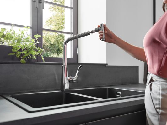Hansgrohe Spültischmischer 320 Metris M71 Ausziehbrause 2jet sBox, 430 mm, Farbe chrom Bild 24
