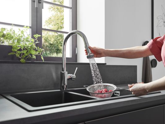 Hansgrohe Spültischmischer 320 Metris Select M71 Ausziehauslauf 1jet, 445 mm, Farbe chrom Bild 11