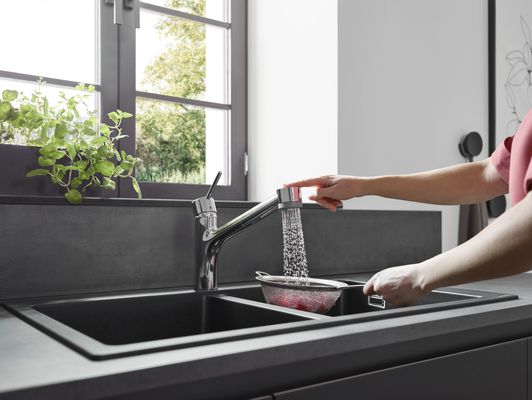 Hansgrohe Spültischmischer 170 Talis M52 Ausziehbrause 2jet sBox, 224 mm, Farbe chrom Bild 15
