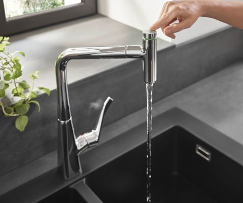 Hansgrohe Spültischmischer 320 Metris Select M71 Ausziehauslauf 1jet, 445 mm, Farbe chrom Bild 17