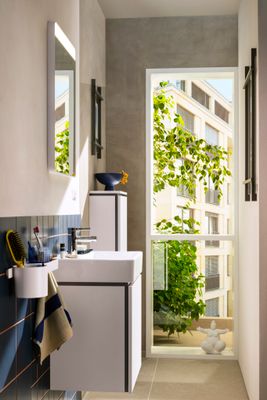 Hansgrohe Handwaschbecken Xanuia Q 500 x 390 mm mit Hahnlo.u.Überl.SmartClean weiss, 170 x 390 mm, Farbe weiß Bild 8