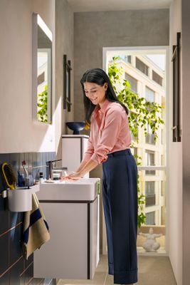 Hansgrohe Handwaschbecken Xanuia Q 500 x 390 mm mit Hahnlo.u.Überl.SmartClean weiss, 170 x 390 mm, Farbe weiß Bild 10
