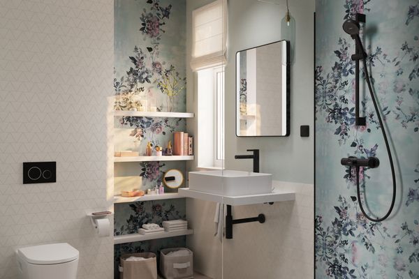 Hansgrohe Aufsatzwaschtisch Xuniva Q 550 x 400 mm ohne Hahnloch u.Überlauf SMC weiss, 130 x 400 mm, Farbe weiß Bild 8
