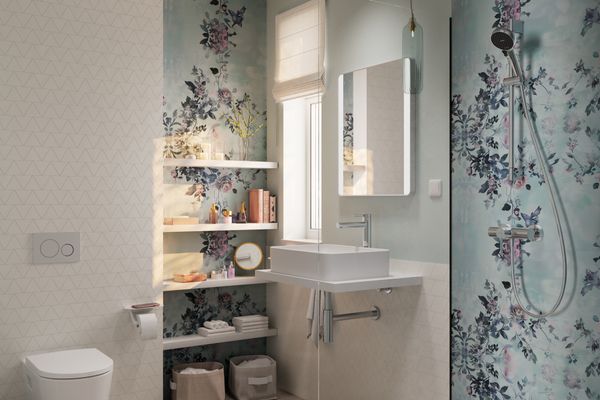 Hansgrohe Aufsatzwaschtisch Xuniva Q 550 x 400 mm ohne Hahnloch u.Überlauf SMC weiss, 130 x 400 mm, Farbe weiß Bild 13