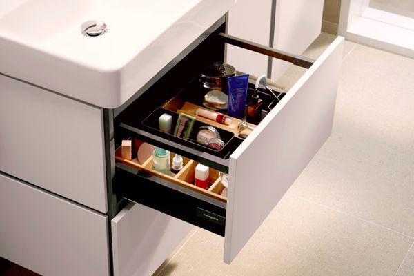 Hansgrohe Waschtischunterschrank Xilesa E mit 2SK PushOpen für WB MW, 580 x 470 mm, Farbe weiß Bild 8