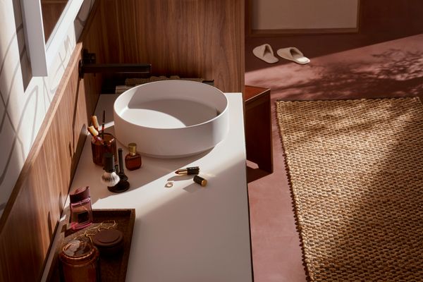 Hansgrohe Aufsatzwaschtisch Xuniva Evo S ohne Hahnloch u.Überlauf SBma, 400 x 400 mm, Farbe sandbeige Bild 10