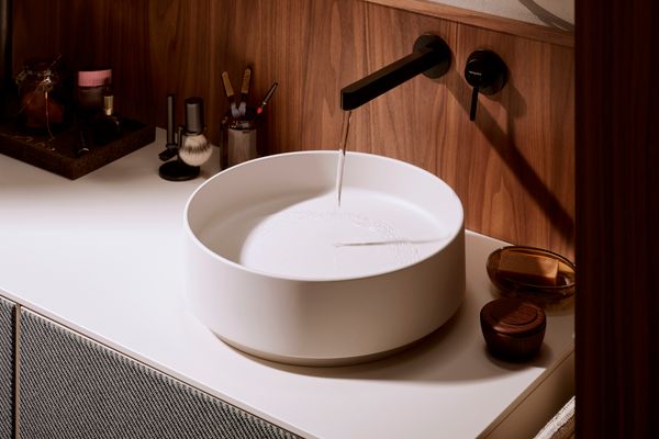 Hansgrohe Aufsatzwaschtisch Xuniva Evo S ohne Hahnloch u.Überlauf SBma, 400 x 400 mm, Farbe sandbeige Bild 7