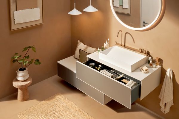 Hansgrohe Konsole Xevolos E 980 / 550 mm mit Ausschnit.mi.für WTge 600 / 480 mm SBma, 980 x 550 mm Bild 5