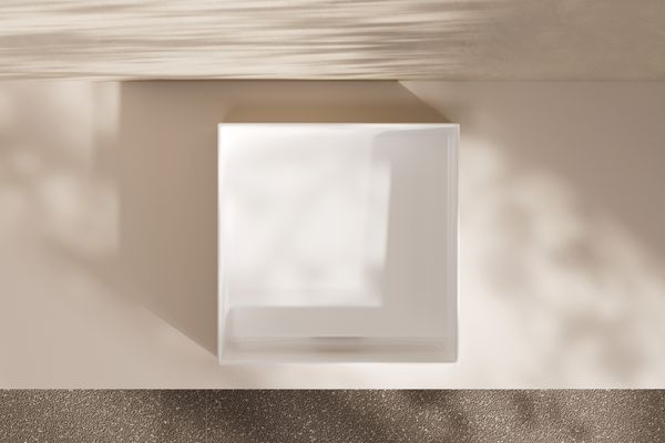 Hansgrohe Aufsatzwaschtisch Xuniva Evo E ohne Hahnl.u.Überlauf SMC / HYE we, 400 x 400 mm, Farbe weiß Bild 7