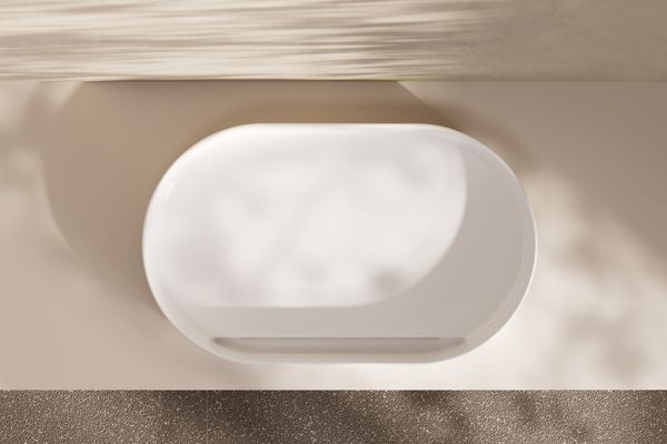 Hansgrohe Aufsatzwaschtisch Xuniva Evo U ohne Hl. u.Ül SMC / HYE we, 650 x 400 mm, Farbe weiß Bild 2